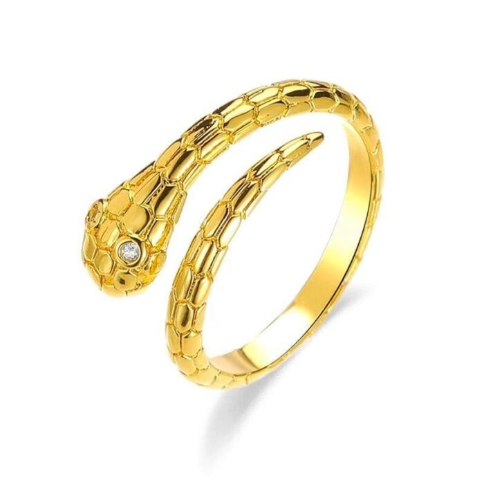 Gold Adjustable Snake Ring
