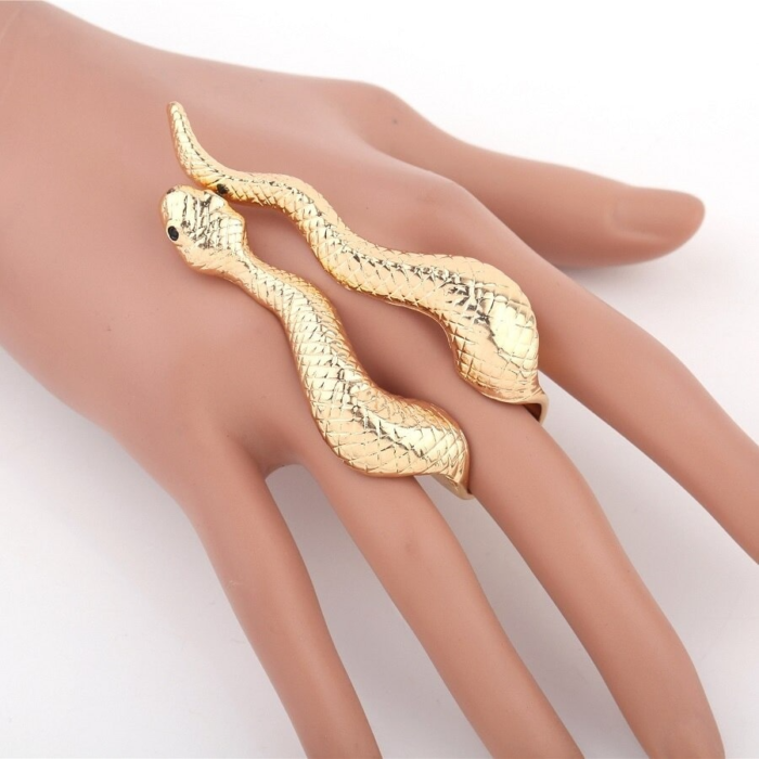 Women Gothic Gold Snake Ring