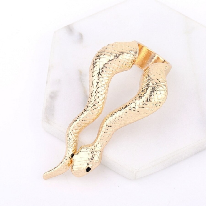 Gothic Gold Snake Ring