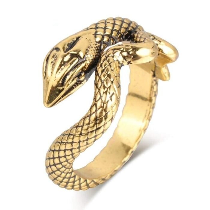 Gold Vintage Snake Ring