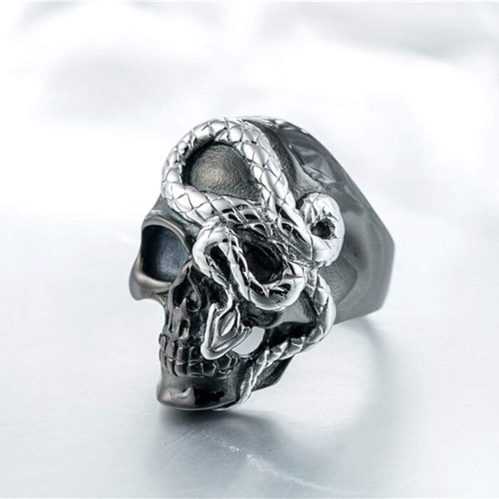Skull Snake Ring