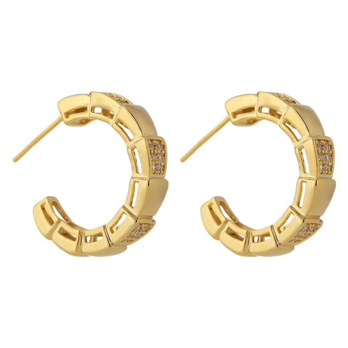 Gold Snake Scales Earrings