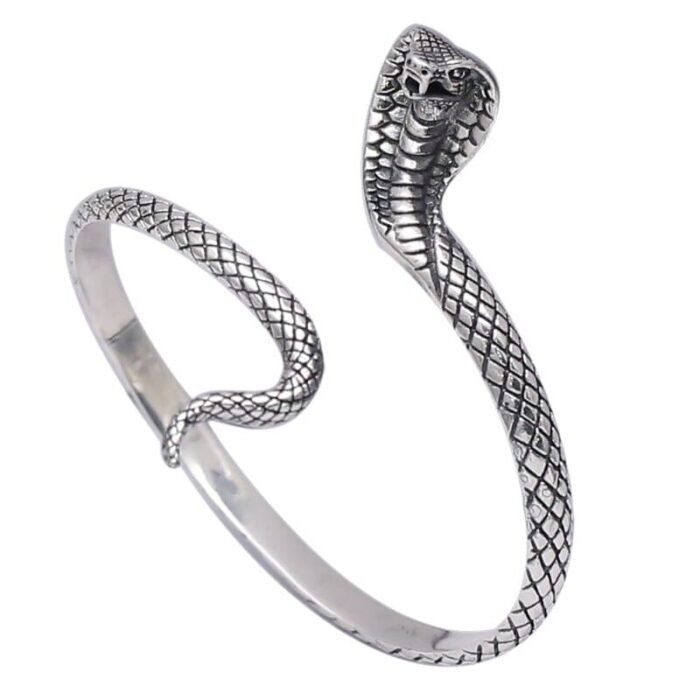 Stainless Steel Cobra Snake Bracelet
