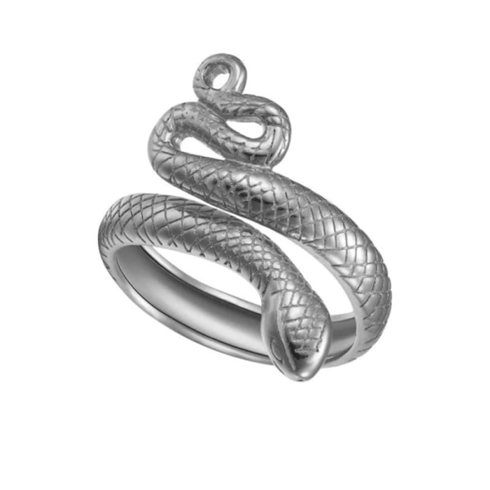 Silver Coiled Snake Ring