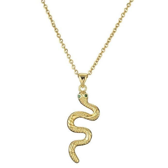 Emerald Gold Snake Necklace