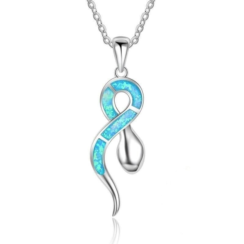 Blue Snake Necklace