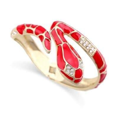 Diamond Red Snake Bracelet