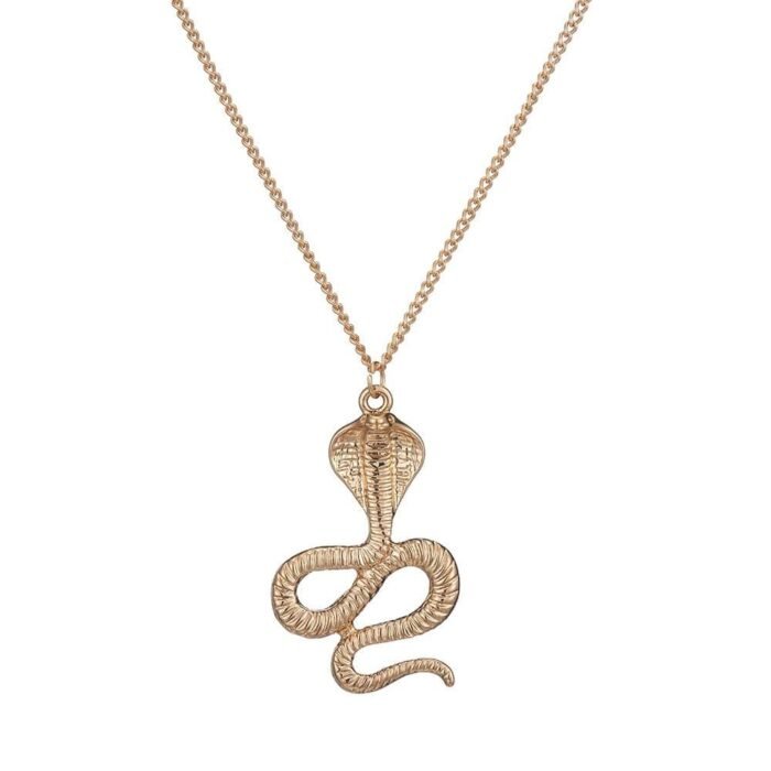 Gold Cobra Snake Necklace
