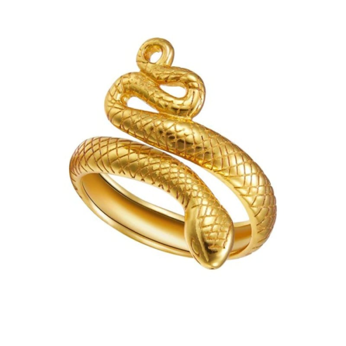 Gold Coiled Snake Ring