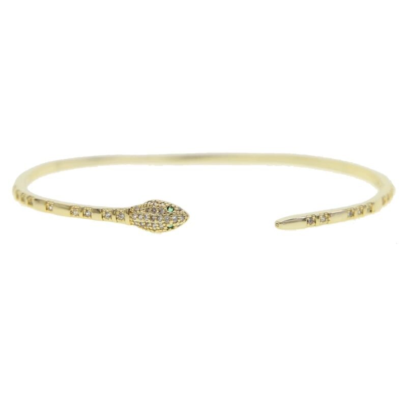 Gold Diamond Snake Bracelet