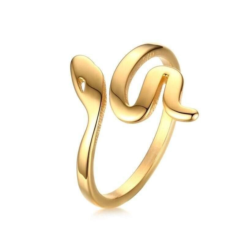 Gold Plated Snake Ring