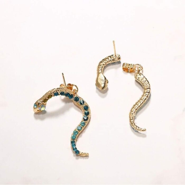 Diamond Snake Cuff Earrings