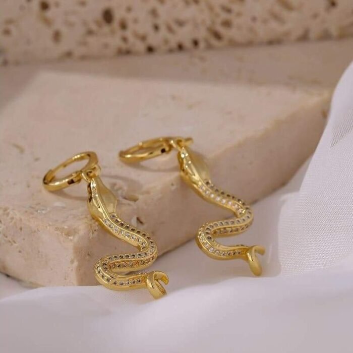 Snake Earrings gold