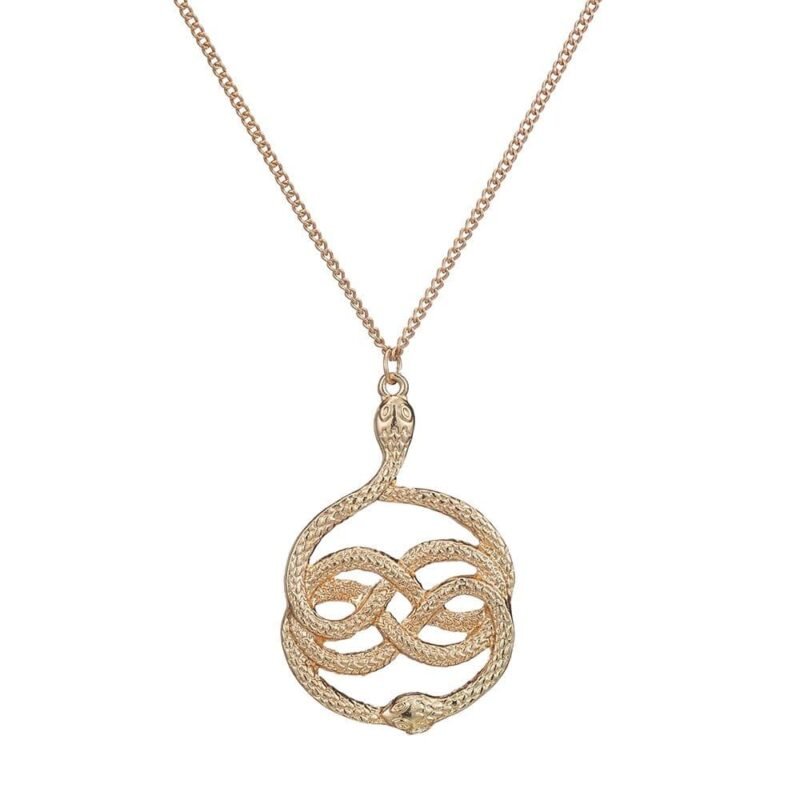 Gold Snake Knot Necklace