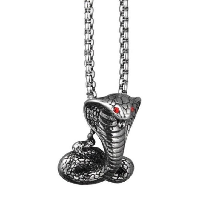 King Cobra Snake Pendant Necklace