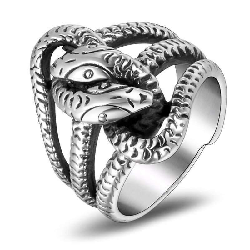 Large Double Snake Knot Ring