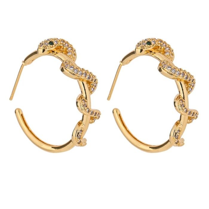 Luxury Gold Snake Earrings