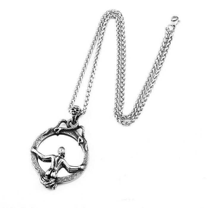 Silver Mirror Snake Necklace