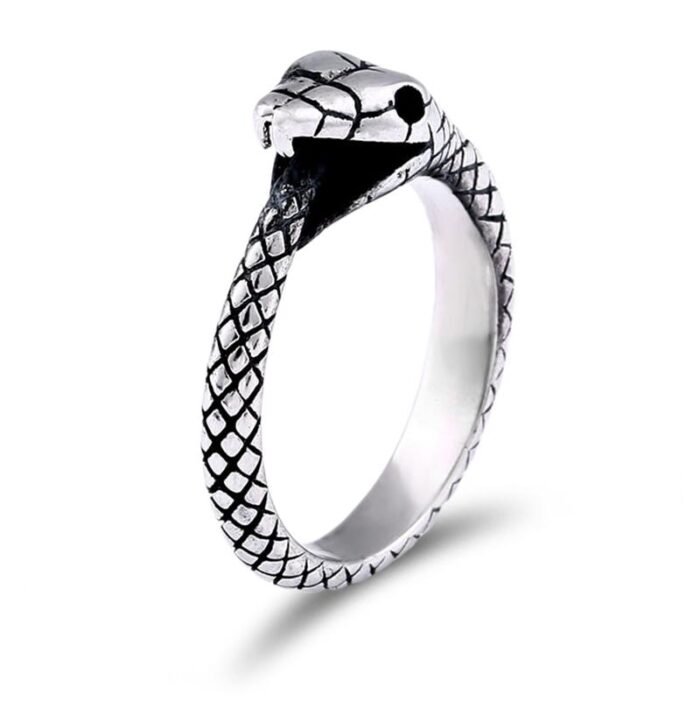 Stainless Steel Ouroboros Snake Ring