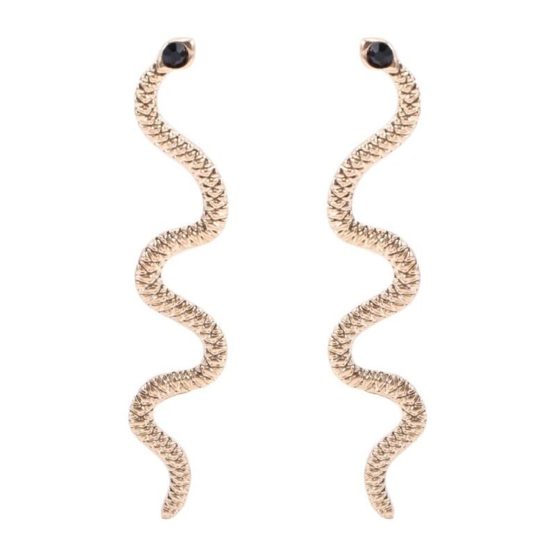 Punk Gold Snake Earrings