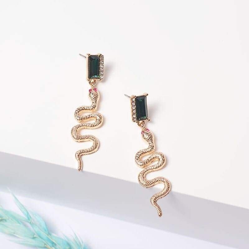 Snake Coiled Stud Earrings Rosegold