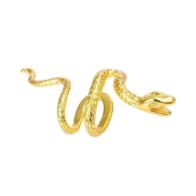Snake Clip On Earrings gold