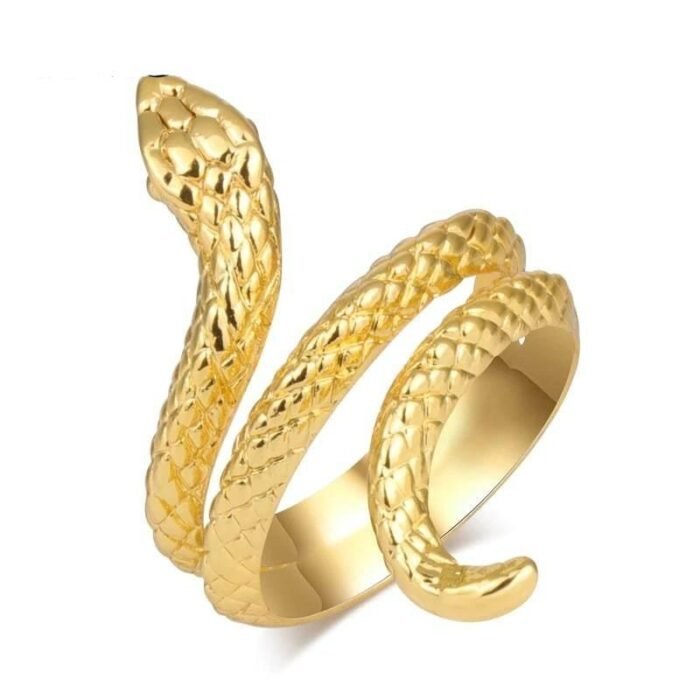 Vintage Yellow Gold Snake Ring