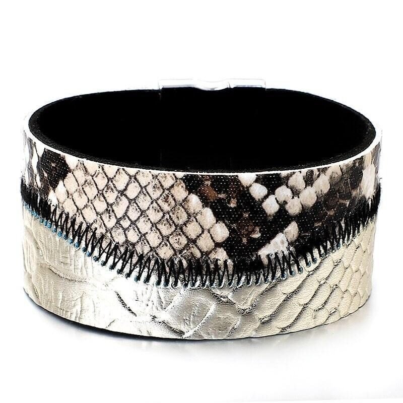 Snakeskin Leather Bracelet