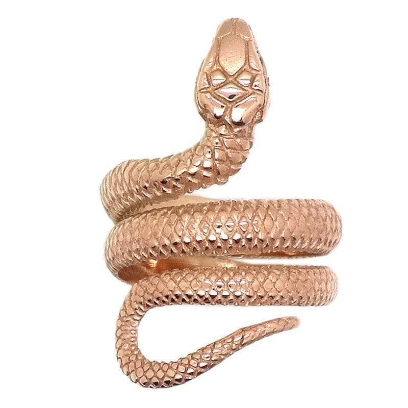 Stainless Steel Snake Ring Rose Gold