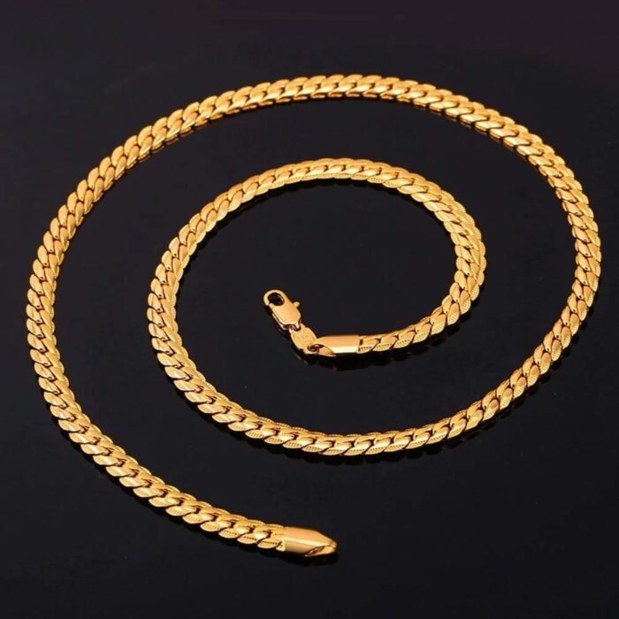 Gold big Snake Chain Necklace