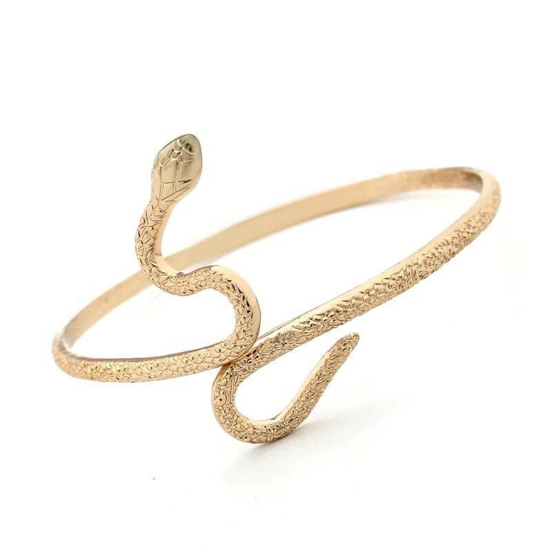 Thin Gold Victorian Snake Bracelet