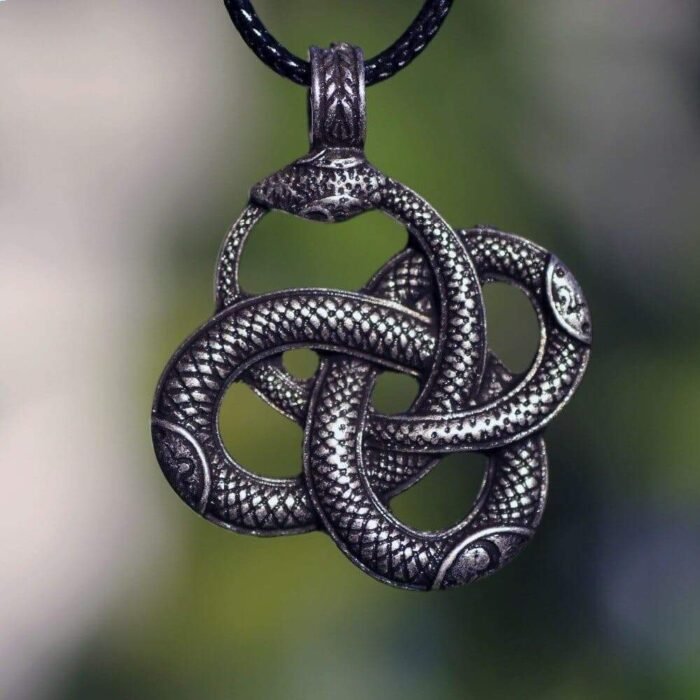 Viking Snake Pendant Necklace