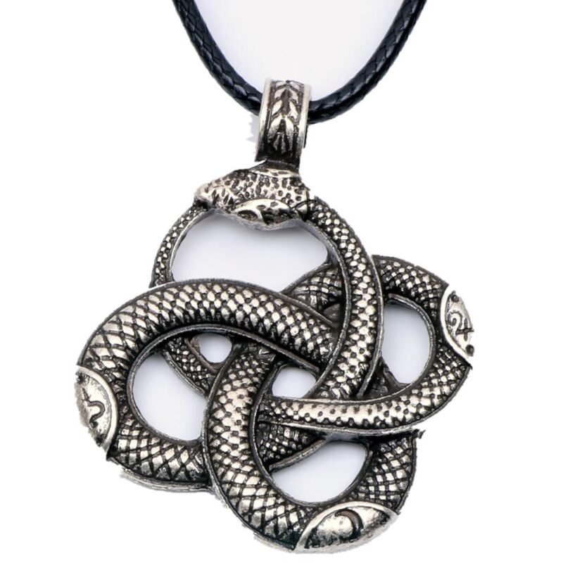 Antique Viking Snake Pendant Necklace