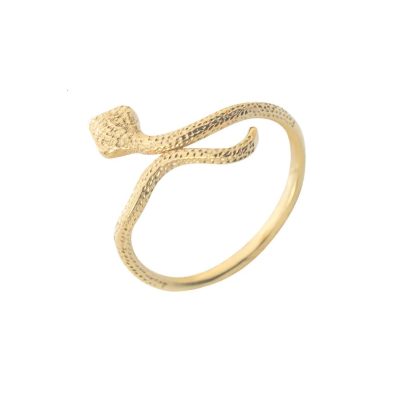 Vintage Thin Gold Snake Ring